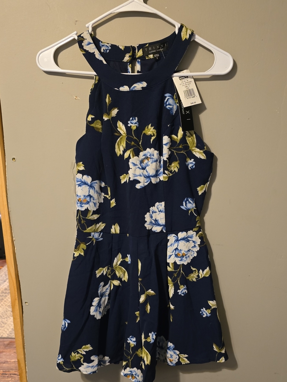 Trixxi Navy Floral Romper